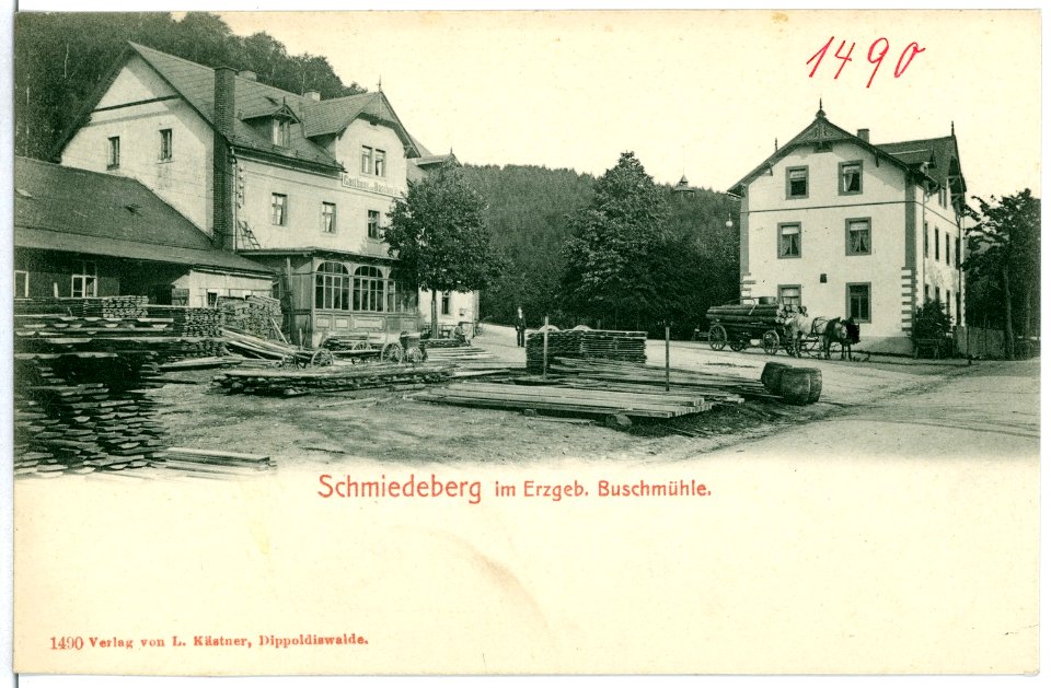 01490-Schmiedeberg-1900-Buschmühle-Brück & Sohn Kunstverlag