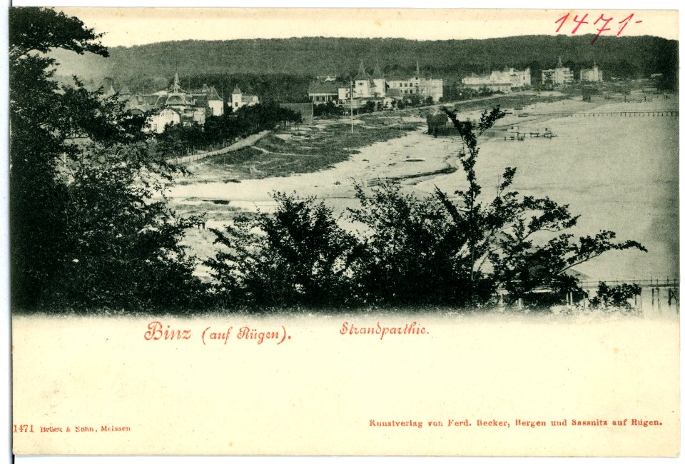 01471-Binz-1900-Strandpartie-Brück & Sohn Kunstverlag