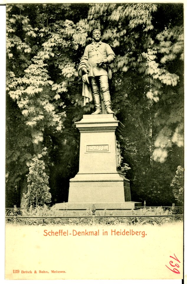 00139-Heidelberg-1898-Scheffel Denkmal-Brück & Sohn Kunstverlag
