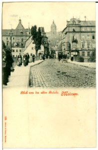 00122-Meißen-1898-Blick von der alten Brücke-Brück & Sohn Kunstverlag