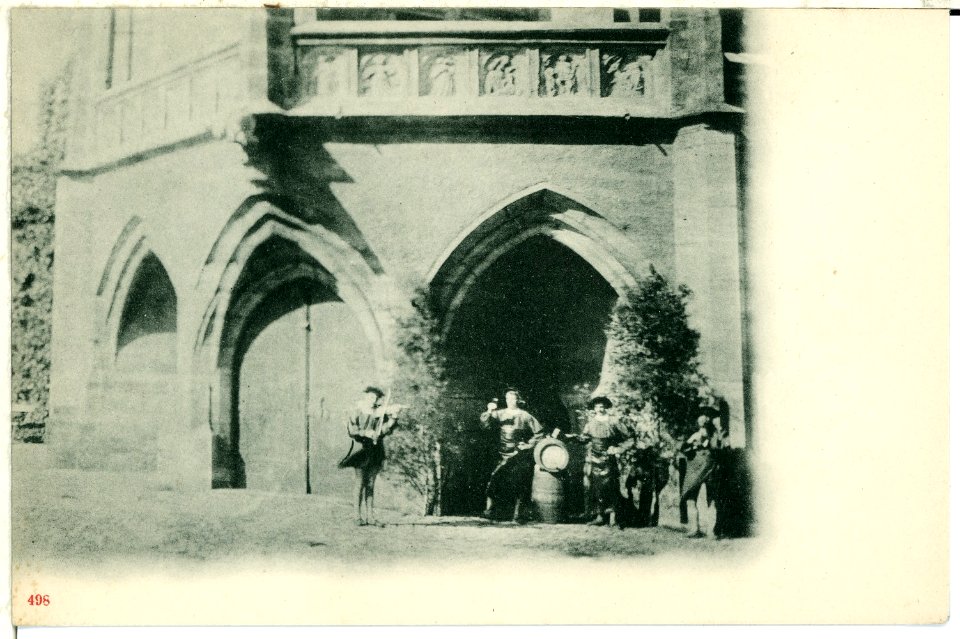 00498-Meißen-1898-Schloßhof mit Großen Wendelstein-Brück & Sohn Kunstverlag