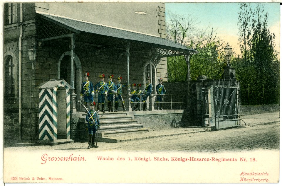 00432-Großenhain-1898-Wache des Husaren-Regiment Nr. 18-Brück & Sohn Kunstverlag