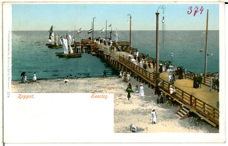 00374-Zoppot-1898-Seesteg-Brück & Sohn Kunstverlag