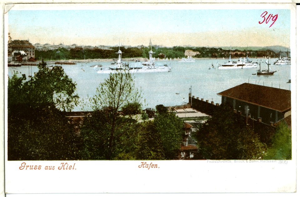 00309-Kiel-1898-Hafen-Brück & Sohn Kunstverlag