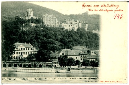 00145-Heidelberg-1898-von der Hirschgasse-Brück & Sohn Kunstverlag