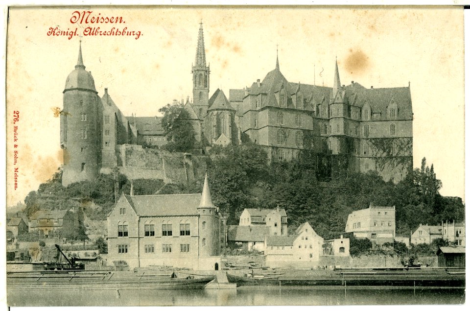 00276-Meißen-1898-Burgberg mit Albrechtsburg, Bischofsschloss, Loge-Brück & Sohn Kunstverlag
