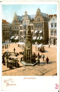00326-Bremen-1898-Rolandsäule-Brück & Sohn Kunstverlag