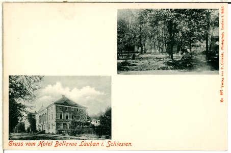 00497-Lauban-1898-Hotel Bellevue Lauban in Schlesien-Brück & Sohn Kunstverlag