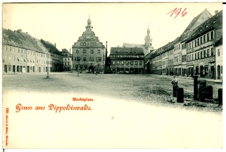 00196-Dippoldiswalde-1898-Marktplatz-Brück & Sohn Kunstverlag