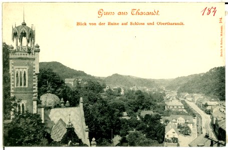 00184-Tharandt-1898-Blick von der Ruine-Brück & Sohn Kunstverlag