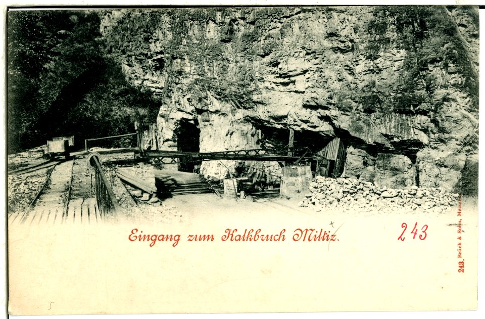 00243-Miltitz-1898-Eingang zum Kalkbruch-Brück & Sohn Kunstverlag