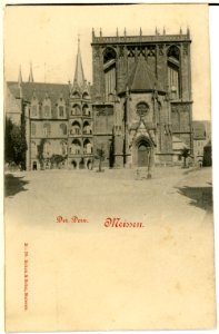 00029-Meißen-1897-Domplatz mit Dom und Albrechtsburg Großer Wendelstein-Brück & Sohn Kunstverlag