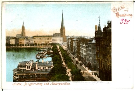 00320-Hamburg-1898-Jungfernstieg, Alsterpavillon, Alster-Brück & Sohn Kunstverlag