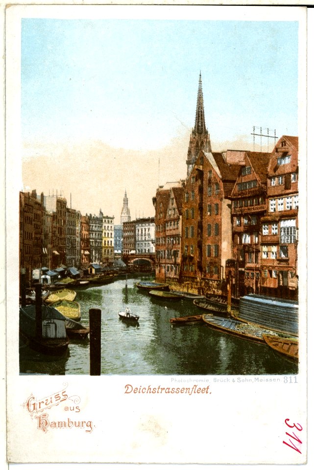 00311-Hamburg-1898-Deichstraßenfleet-Brück & Sohn Kunstverlag
