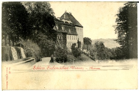 00042-Meißen-1898-Schloß Siebeneichen, Westseite-Brück & Sohn Kunstverlag