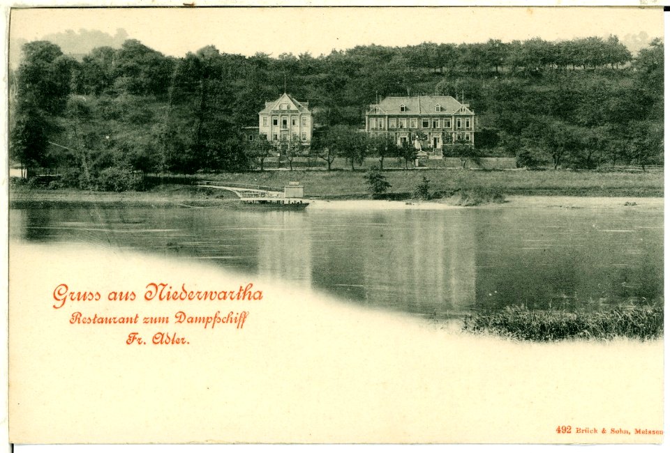 00492-Niederwartha-1898-Restaurant zum Dampfschiff-Brück & Sohn Kunstverlag