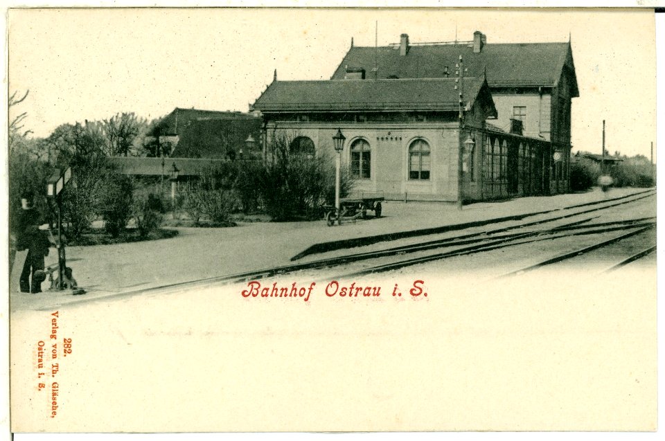 00282-Ostrau in Sachsen-1898-Bahnhof-Brück & Sohn Kunstverlag