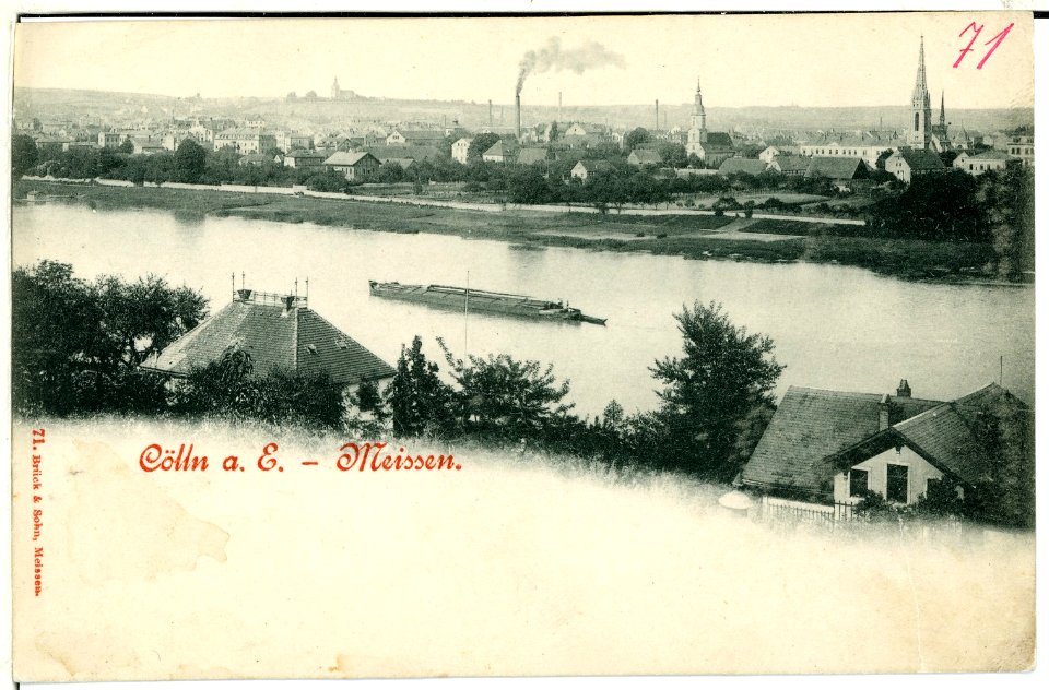 00071-Meißen-1898-Cölln total mit Elbe-Brück & Sohn Kunstverlag