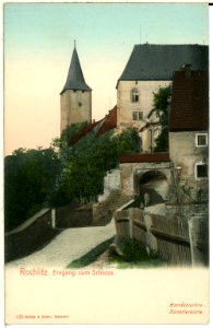 00425-Rochlitz-1898-Eingang zum Schloß-Brück & Sohn Kunstverlag