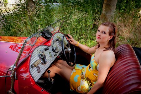 Auto model girl photo