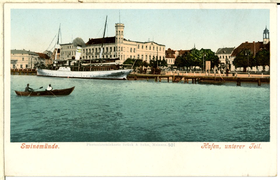 00501-Swinemünde-1898-Hafen (unterer Teil)-Brück & Sohn Kunstverlag