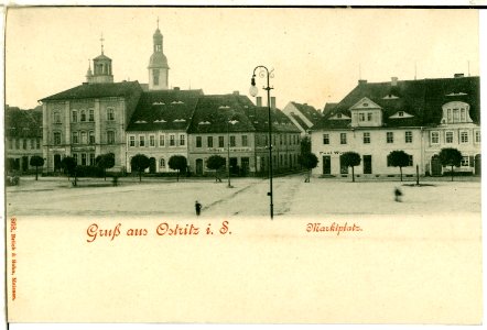 00868-Ostritz in Sachsen-1898-Marktplatz-Brück & Sohn Kunstverlag
