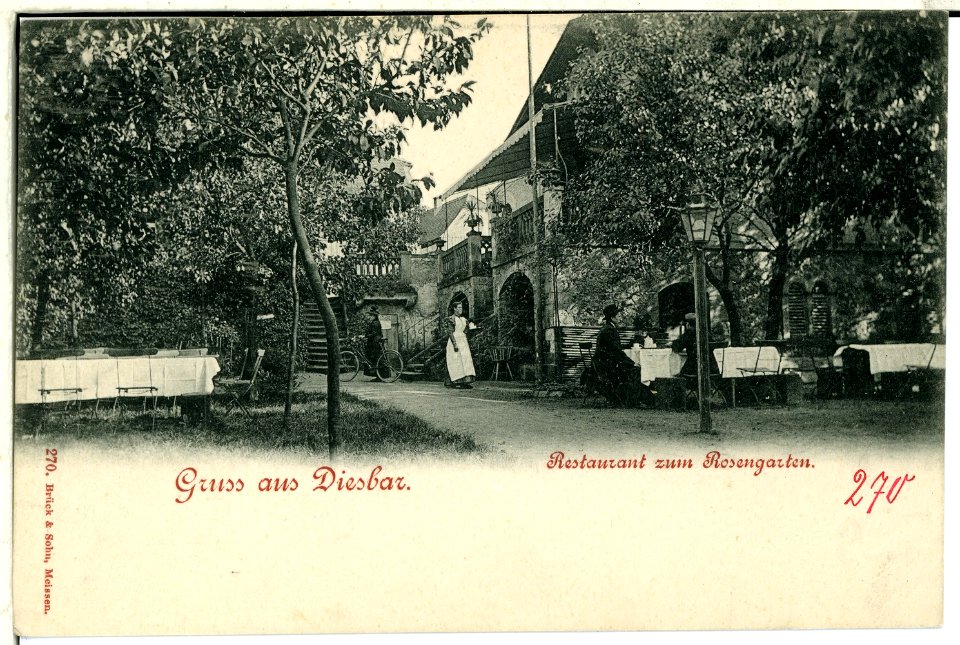 00270-Diesbar-1898-Restaurant Rosengarten-Brück & Sohn Kunstverlag