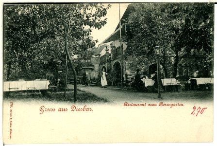 00270-Diesbar-1898-Restaurant Rosengarten-Brück & Sohn Kunstverlag