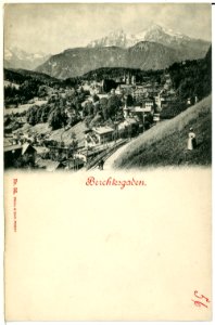 00056-Berchtesgaden-1898-Ortsansicht-Brück & Sohn Kunstverlag photo