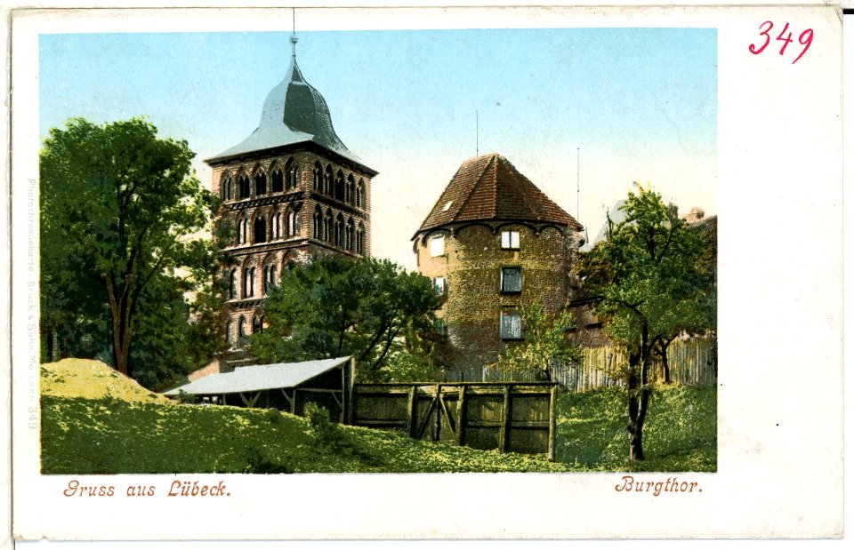00349-Lübeck-1898-Burgtor-Brück & Sohn Kunstverlag