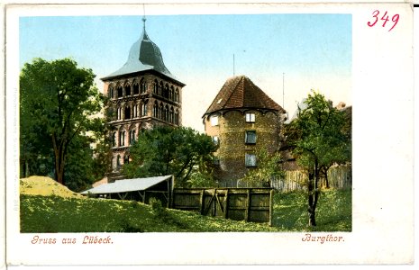 00349-Lübeck-1898-Burgtor-Brück & Sohn Kunstverlag
