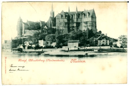 00021-Meißen-1897-Burgberg-Elbseite, Bischofsschloss, Albrechtsburg, Loge-Brück & Sohn Kunstverlag