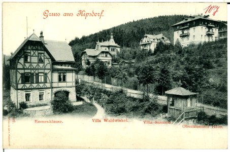 00107-Kipsdorf-1898-Emmenklause, Villa Waldwinkel, Villa Susanna und Oberlausitzer Haus-Brück & Sohn Kunstverlag