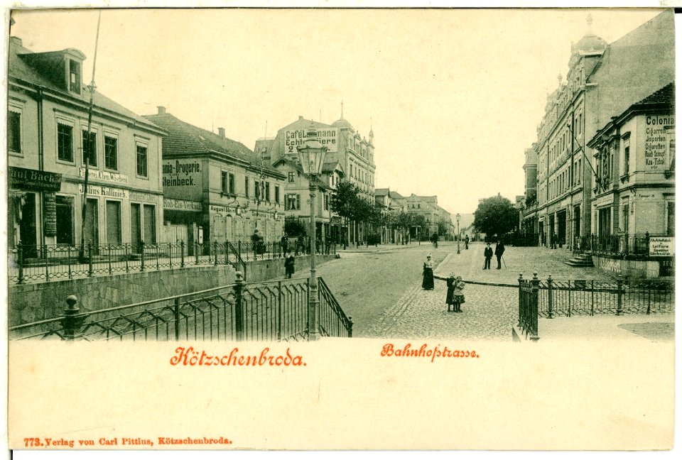 00773-Kötzschenbroda-1898-Bahnhofstraße-Brück & Sohn Kunstverlag