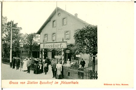 00891-Russdorf-1898-im Neißetal, Bahnhof-Brück & Sohn Kunstverlag