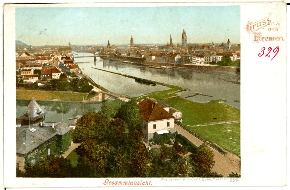 00329-Bremen-1898-Gesamtansicht-Brück & Sohn Kunstverlag