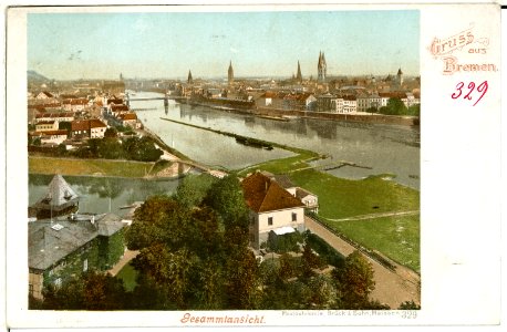 00329-Bremen-1898-Gesamtansicht-Brück & Sohn Kunstverlag