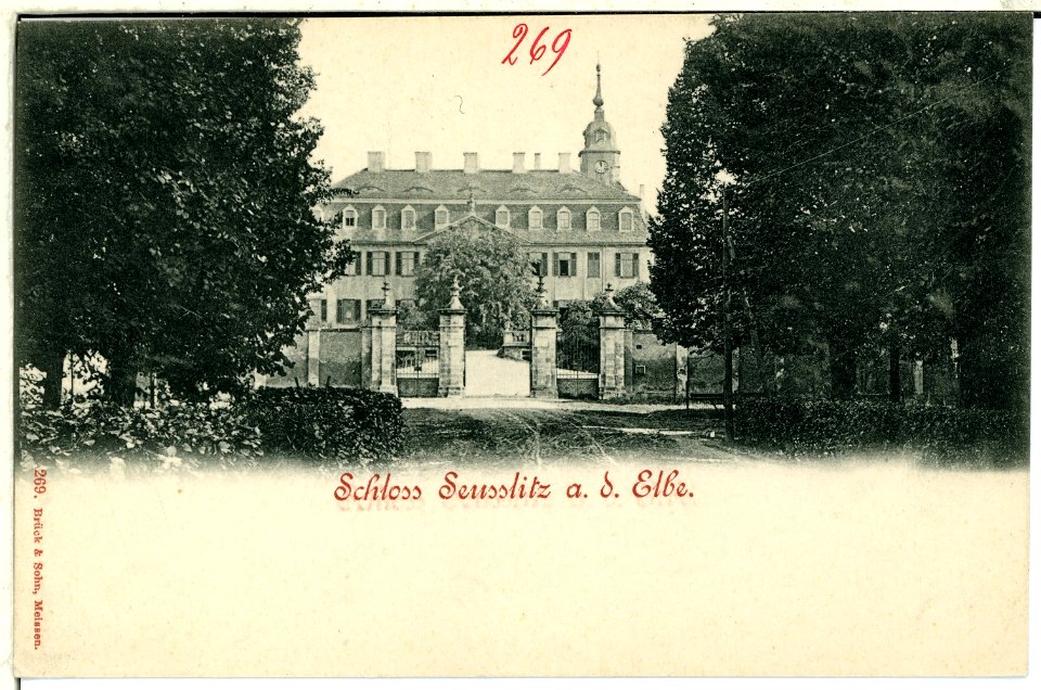 00269-Seußlitz-1898-Schloss Seusslitz an der Elbe-Brück & Sohn Kunstverlag