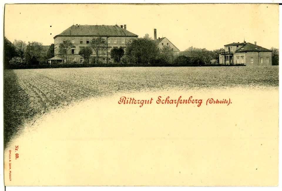 00060-Scharfenberg-1898-Rittergut - Ostseite-Brück & Sohn Kunstverlag