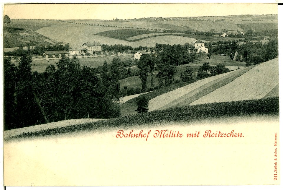 00241-Miltitz-1898-Bahnhof mit Roitzschen-Brück & Sohn Kunstverlag