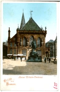 00327-Bremen-1898-Kaiser Wilhelm Denkmal-Brück & Sohn Kunstverlag