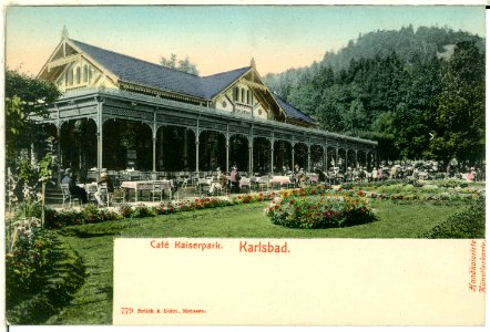 00779-Karlsbad-1898-Cafe Kaiserpark-Brück & Sohn Kunstverlag