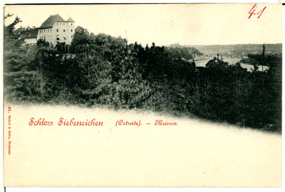 00041-Meißen-1898-Schloß Siebeneichen, Ostseite-Brück & Sohn Kunstverlag