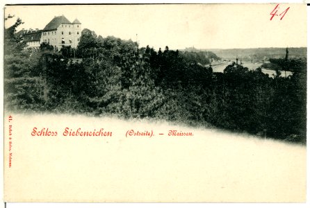 00041-Meißen-1898-Schloß Siebeneichen, Ostseite-Brück & Sohn Kunstverlag