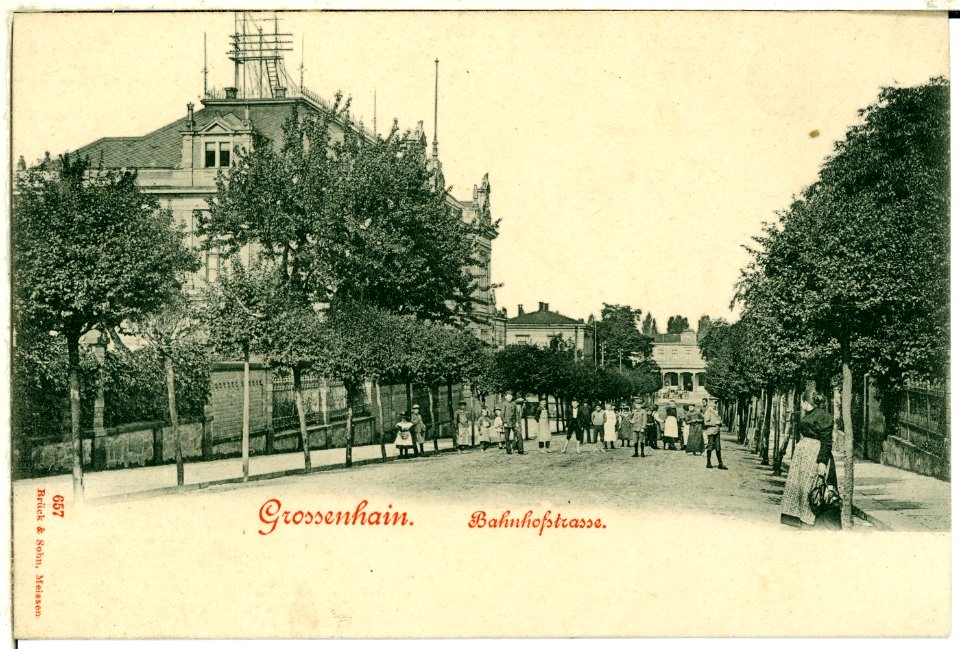 00657-Großenhain-1898-Bahnhofstraße-Brück & Sohn Kunstverlag