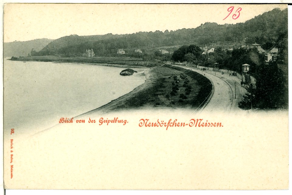 00093-Meißen-1898-Neudörfchen, Blick von der Geipelburg-Brück & Sohn Kunstverlag
