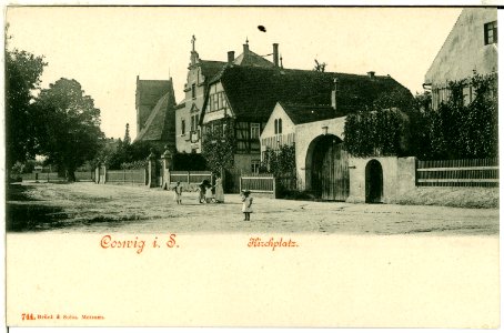 00744-Coswig-1898-Kirchplatz-Brück & Sohn Kunstverlag