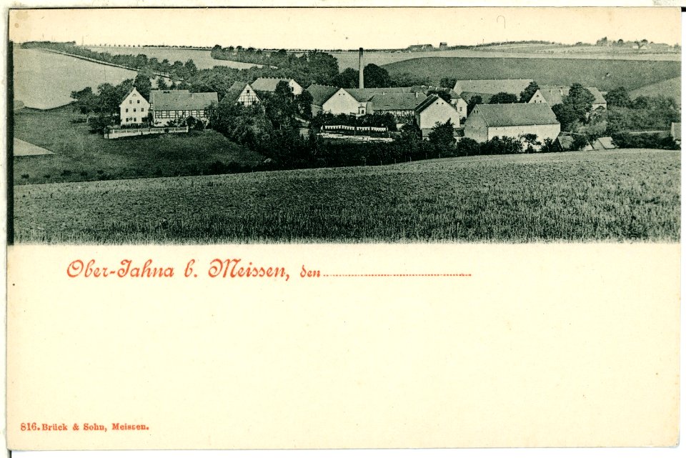00816-Oberjahna-1898-Blick aufs Dorf-Brück & Sohn Kunstverlag