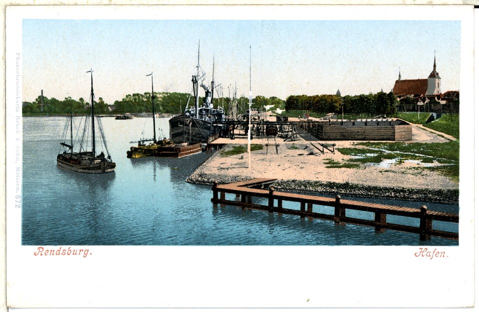 00572-Rendsburg-1898-Hafen-Brück & Sohn Kunstverlag
