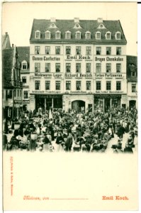 00817-Meißen-1898-Geschäftshaus Emil Koch, Kleinmarkt-Brück & Sohn Kunstverlag